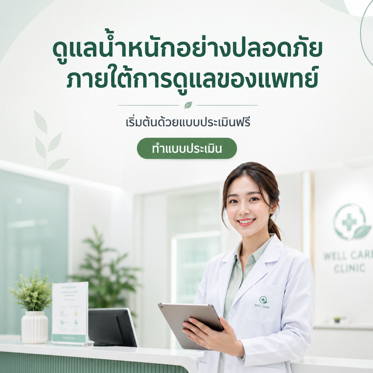 ลดน้ำหนักมีแพทย์ดูแลทุกขั้นตอน